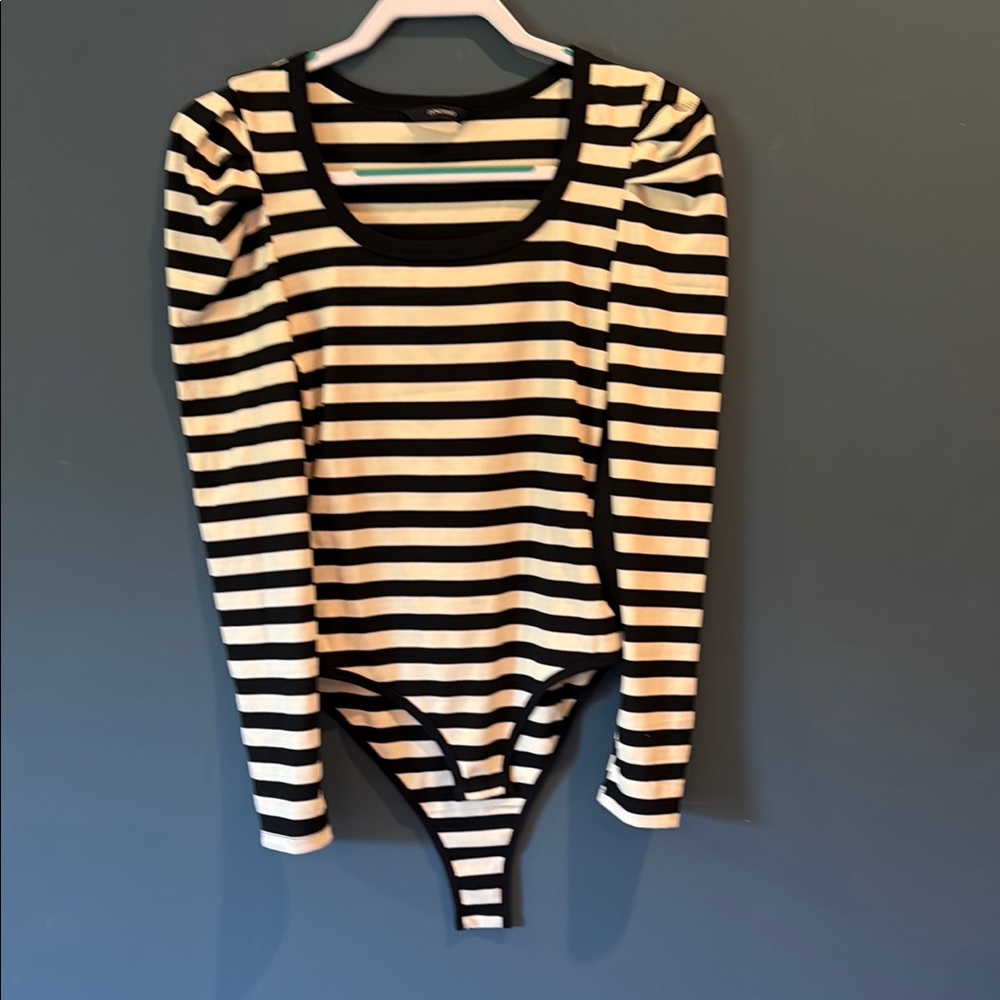 Striped Black and White Kids One Piece